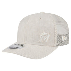 Miami Marlins Flawless 9SEVENTY Stretch-Snap Hat - Light Beige | New Era