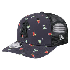 Los Angeles Angels Adventure Drinks Pattern 9SEVENTY Stretch-Snap Hat - Black | New Era