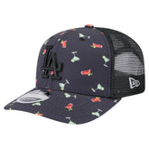 Los Angeles Dodgers Adventure Drinks Pattern 9SEVENTY Stretch-Snap Hat - Black | New Era