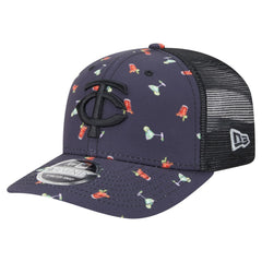 Minnesota Twins Adventure Drinks Pattern 9SEVENTY Stretch-Snap Hat - Black | New Era