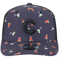 Chicago Cubs Adventure Drinks Pattern 9SEVENTY Stretch-Snap Hat - Black | New Era