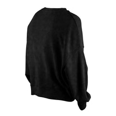 Brooklyn Nets Women's Throwback Vintage Enzyme Wash Oversized Boxy Pullover Sweatshirt - Black | New Era sale