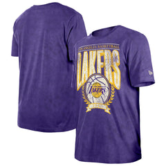 Los Angeles Lakers Throwback Vintage Boxy Mineral Wash T-Shirt - Purple | New Era outlet