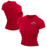 Miami Heat Women's Leisure Collection Baby Doll Cropped T-Shirt - Dark Red | New Era outlet
