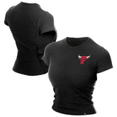 Chicago Bulls Women's Leisure Collection Baby Doll Cropped T-Shirt sale - Black | New Era cheap