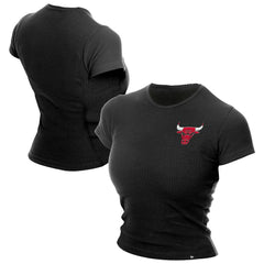 Chicago Bulls Women's Leisure Collection Baby Doll Cropped T-Shirt sale - Black | New Era cheap