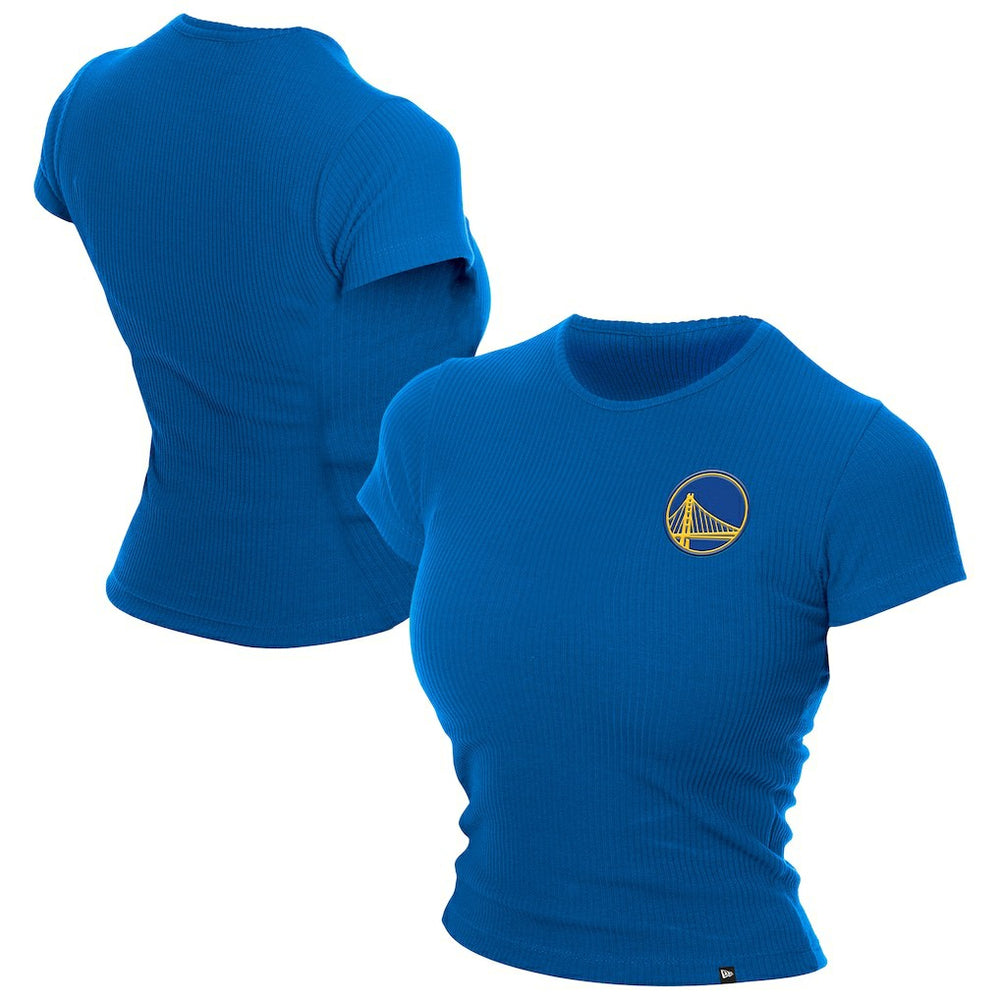 Golden State Warriors Women's Leisure Collection Baby Doll Cropped T-Shirt sale - Blue | New Era for sale