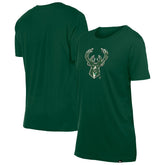 Milwaukee Bucks Women's Glam Game Flower T-Shirt - Hunter Green | New Era for sale