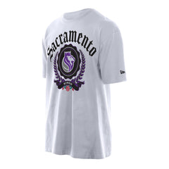 Sacramento Kings Throwback Prep Oversized T-Shirt - White | New Era on sale