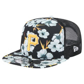 Pittsburgh Pirates Adventure Pattern Golfer Trucker Snapback Hat - Black | New Era