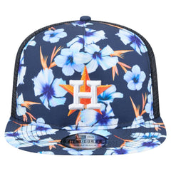 Houston Astros Adventure Pattern Golfer Trucker Snapback Hat - Navy | New Era