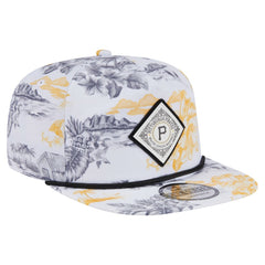 Pittsburgh Pirates Printed Island Golfer Snapback Hat - White | New Era