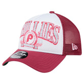 Philadelphia Phillies Distressed 9FORTY A-Frame Adjustable Trucker Hat - Red | New Era