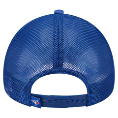 Toronto Blue Jays Distressed 9FORTY A-Frame Adjustable Trucker Hat - White/Royal | New Era