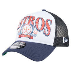 Houston Astros Distressed 9FORTY A-Frame Adjustable Trucker Hat - Navy | New Era