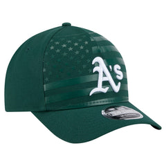 Athletics American Flag 9FORTY M-Crown A-Frame Adjustable Hat - Green | New Era