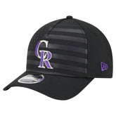 Colorado Rockies American Flag 9FORTY M-Crown A-Frame Adjustable Hat - Black | New Era