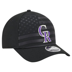 Colorado Rockies American Flag 9FORTY M-Crown A-Frame Adjustable Hat - Black | New Era