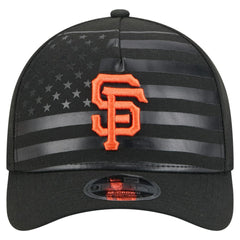 San Francisco Giants American Flag 9FORTY M-Crown A-Frame Adjustable Hat - Black | New Era