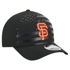 San Francisco Giants American Flag 9FORTY M-Crown A-Frame Adjustable Hat - Black | New Era