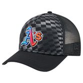 Athletics Gradient 9FORTY A-Frame M-Crown Trucker Adjustable Hat - Black | New Era