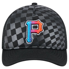 Pittsburgh Pirates Gradient 9FORTY A-Frame M-Crown Trucker Adjustable Hat - Black | New Era