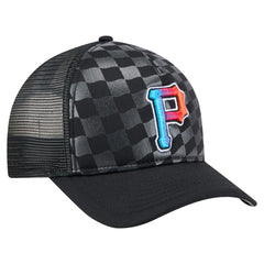 Pittsburgh Pirates Gradient 9FORTY A-Frame M-Crown Trucker Adjustable Hat - Black | New Era