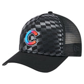 Chicago Cubs Gradient 9FORTY A-Frame M-Crown Trucker Adjustable Hat - Black | New Era