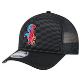 Chicago White Sox Gradient 9FORTY A-Frame M-Crown Trucker Adjustable Hat - Black | New Era