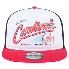 St. Louis Cardinals Retro Script 9FIFTY Snapback Hat - White/Red | New Era