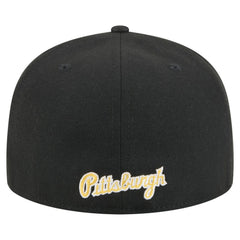 Pittsburgh Pirates Overlap 59FIFTY Fitted Hat - Black | New Era