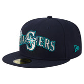 Seattle Mariners Overlap 59FIFTY Fitted Hat - Navy | New Era