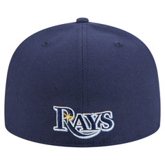 Tampa Bay Rays Overlap 59FIFTY Fitted Hat - Navy | New Era