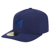 Miami Marlins Color Pack A-Frame 59FIFTY Fitted Hat - Navy | New Era