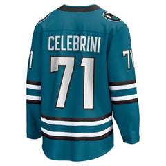 Macklin Celebrini San Jose Sharks Fanatics Home Breakaway Jersey – Teal