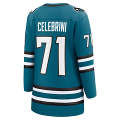 Macklin Celebrini San Jose Sharks Fanatics Women's Home Breakaway Jersey – Teal