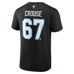 Lawson Crouse Utah Mammoth Fanatics Authentic Stack Name & Number T-Shirt Black