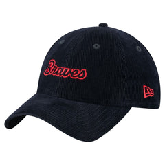 Atlanta Braves Women's Corduroy 9TWENTY Adjustable Hat - Navy | New Era