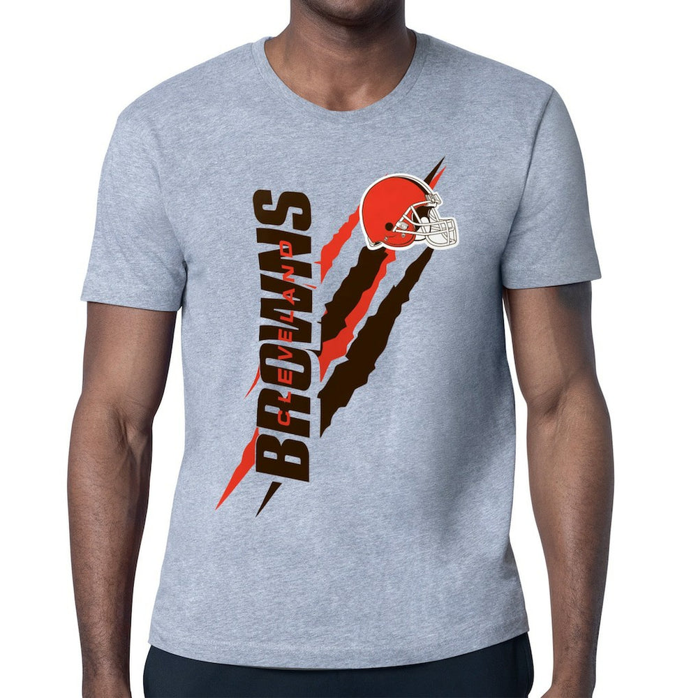 Cleveland Browns Starter Color Scratch T-Shirt - Heather Gray sale