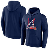 Atlanta Braves Fastball Pullover Hoodie - Navy