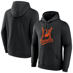 Baltimore Orioles Fastball Pullover Hoodie - Black