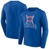 Chicago Cubs Fastball Long Sleeve T-Shirt - Royal