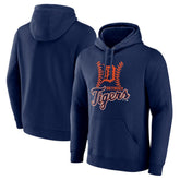 Detroit Tigers Fastball Pullover Hoodie - Navy