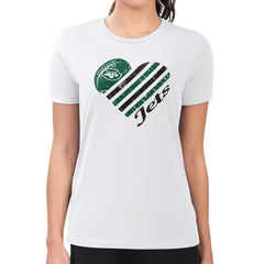 New York Jets G-III 4Her by Carl Banks Women's Heart T-Shirt - White on sale