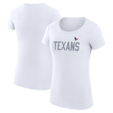 Houston Texans G-III 4Her by Carl Banks Women's Super-Slim Fit Lightweight Dot Print T-Shirt - White cheap