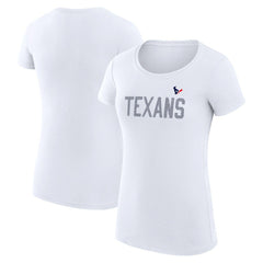 Houston Texans G-III 4Her by Carl Banks Women's Super-Slim Fit Lightweight Dot Print T-Shirt - White cheap