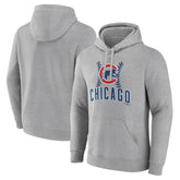 Chicago Cubs Fastball Pullover Hoodie - Gray