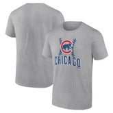 Chicago Cubs Fastball T-Shirt - Heather Gray