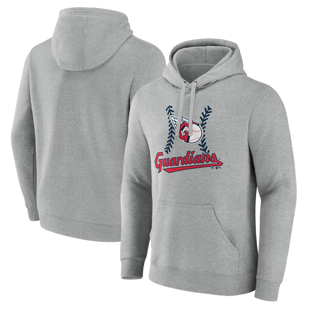 Cleveland Guardians Fastball Pullover Hoodie - Gray
