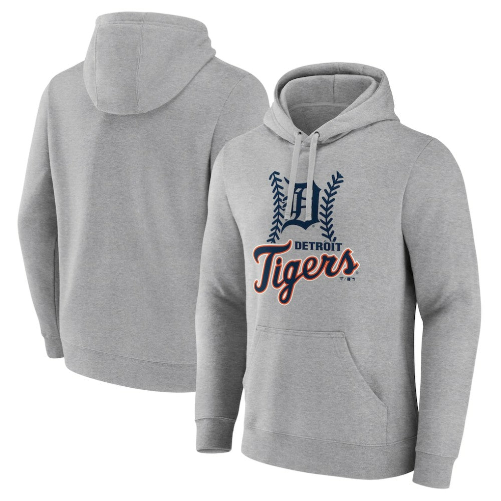Detroit Tigers Fastball Pullover Hoodie - Gray
